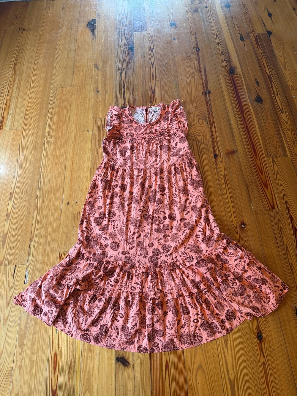 Universal Thread Coral Pink Floral Maxi Dress